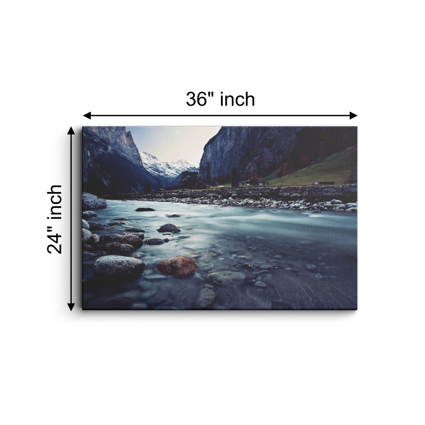 Retina Mountain River Switzerland canvas wall painting