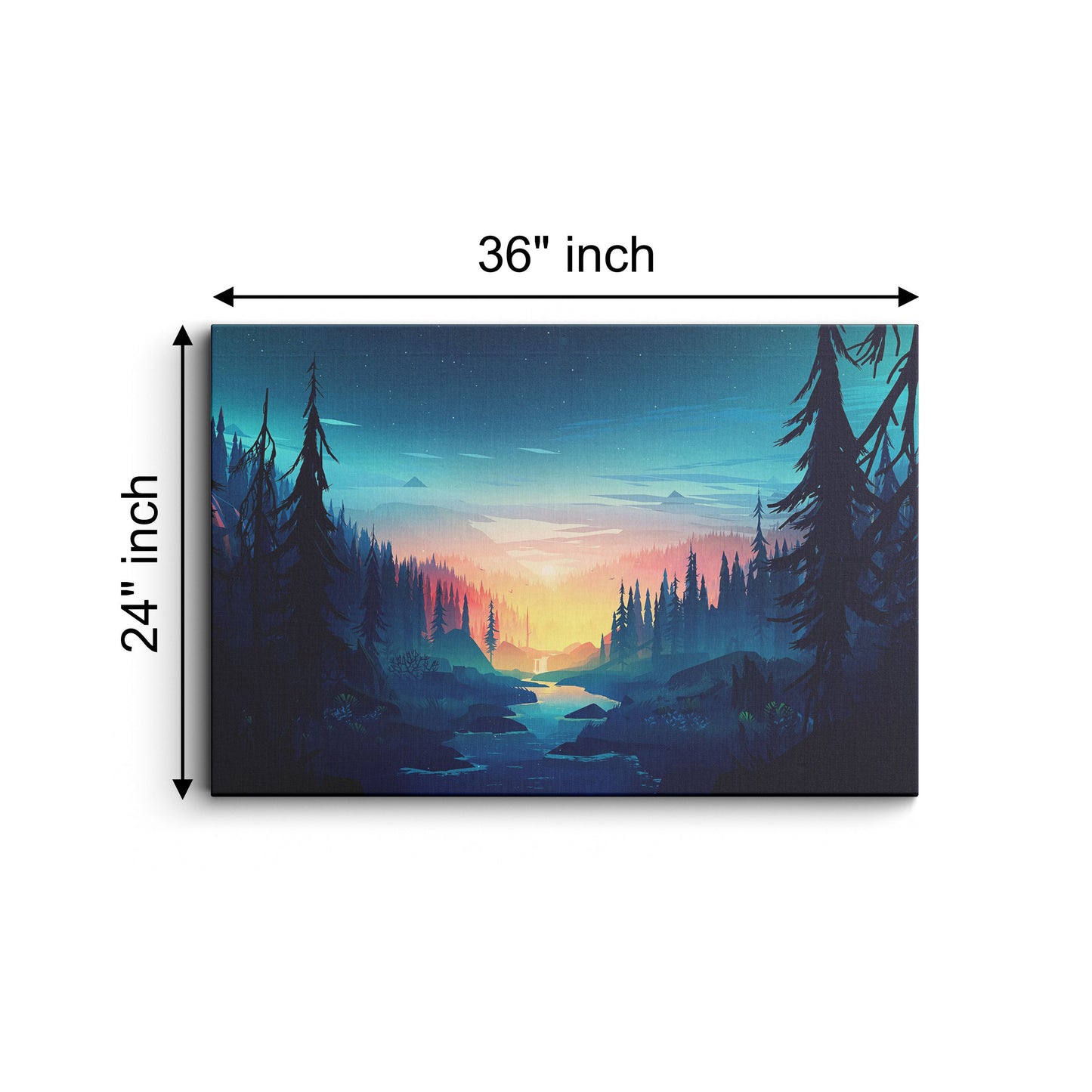 Forest Sunset canvas wall painting
