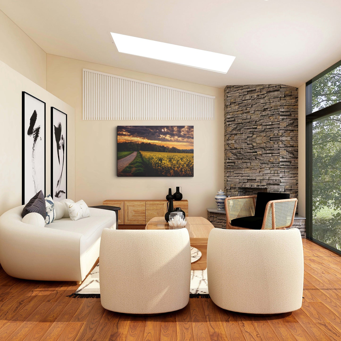 Natural Sunrise Landscape scenery canvas wall painting