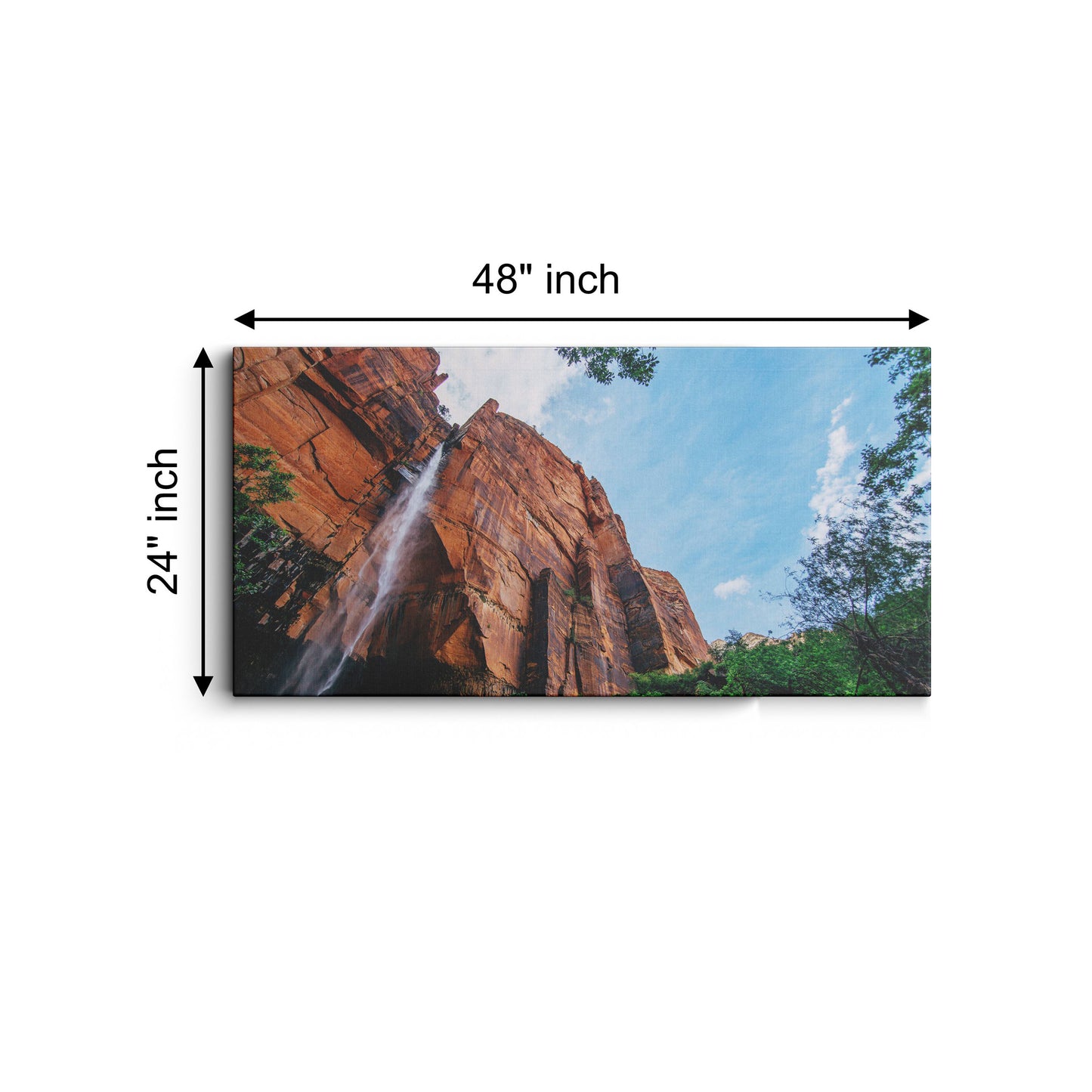 Green canyon canvas wall painting