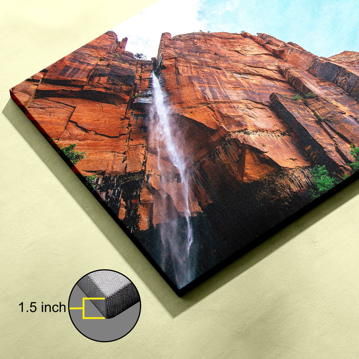 Green canyon canvas wall painting