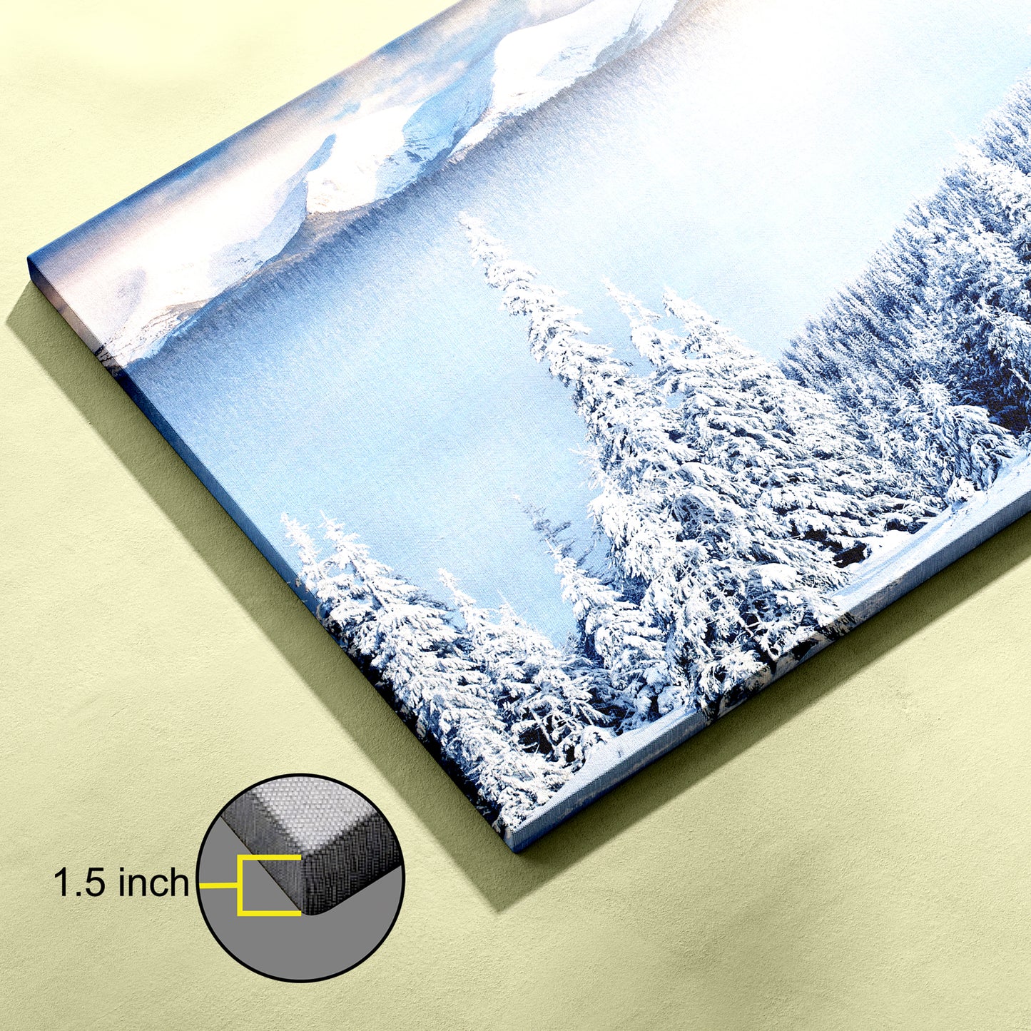 Swiss Alps Winter Landscape Sunrise in Mountains canvas wall painting