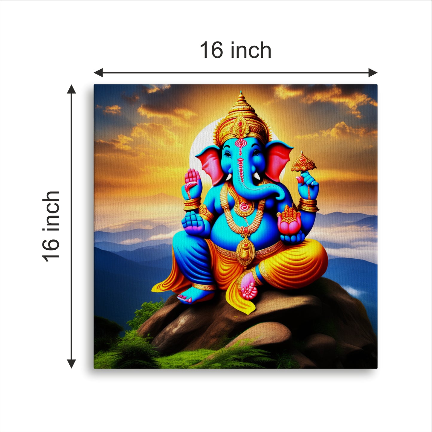 Lord Ganesha Canvas Wall Painting