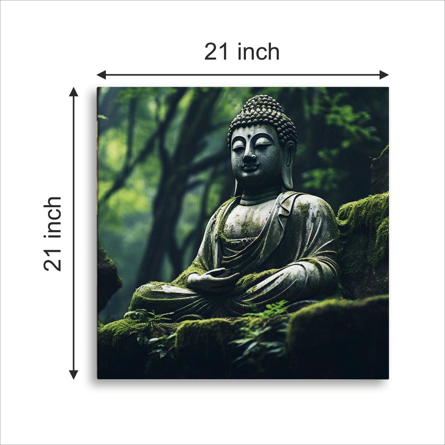 Lord Gautam Buddha Floating Canvas Religious Wall Painting