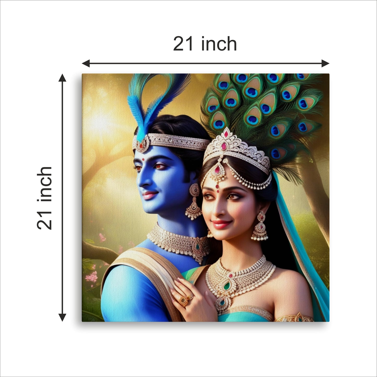 Lord Radha Krishna Big Canvas Wall Painting