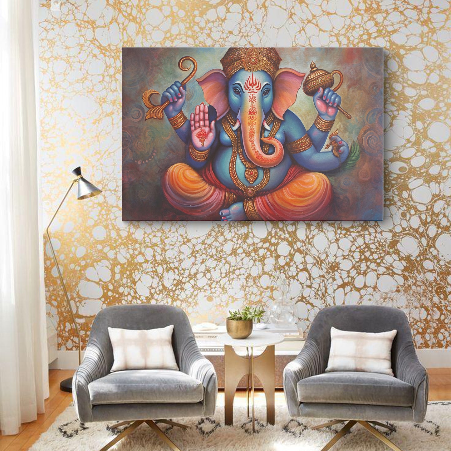 Lord Ganesh Canvas wall painting