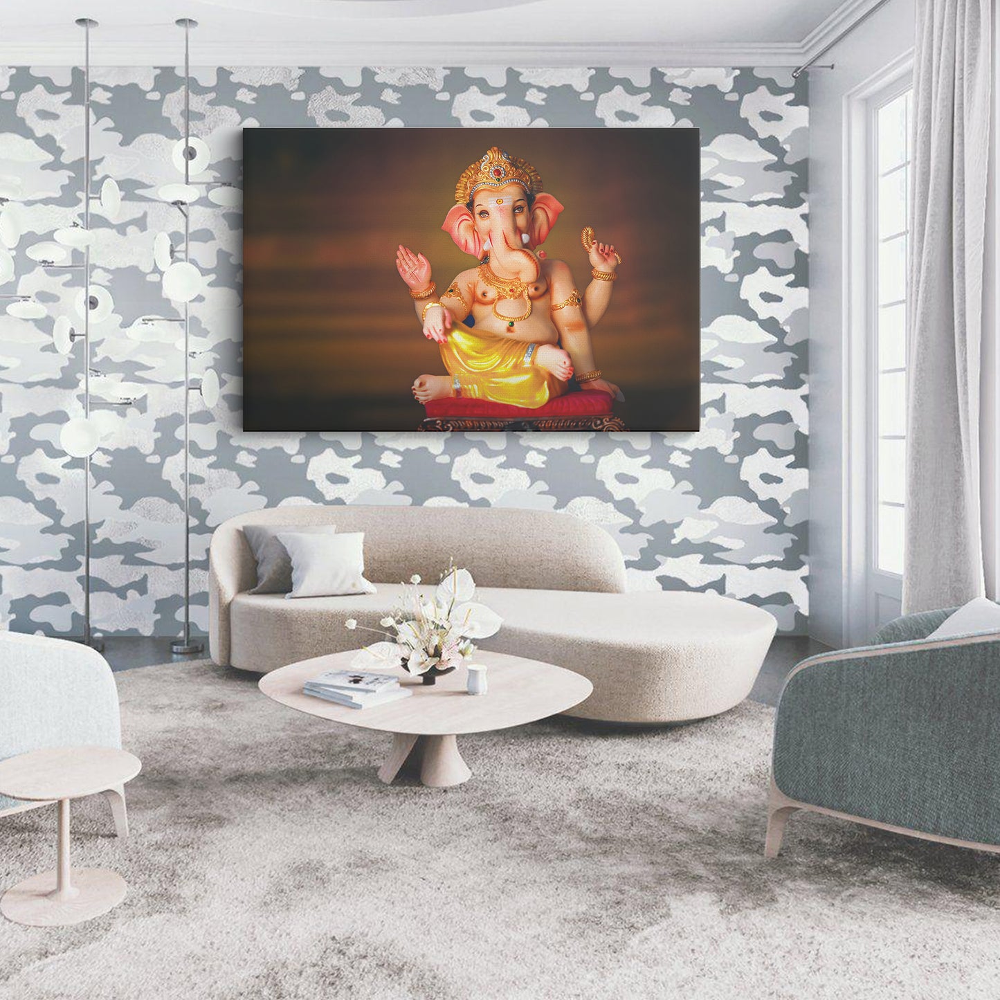 Lord Ganesh Canvas wall painting