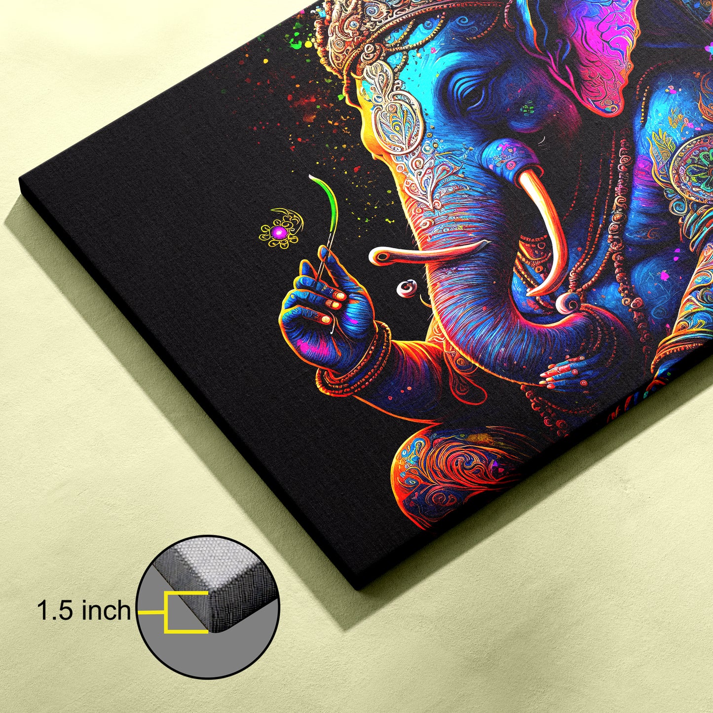 Lord Ganesh ji Canvas wall painting