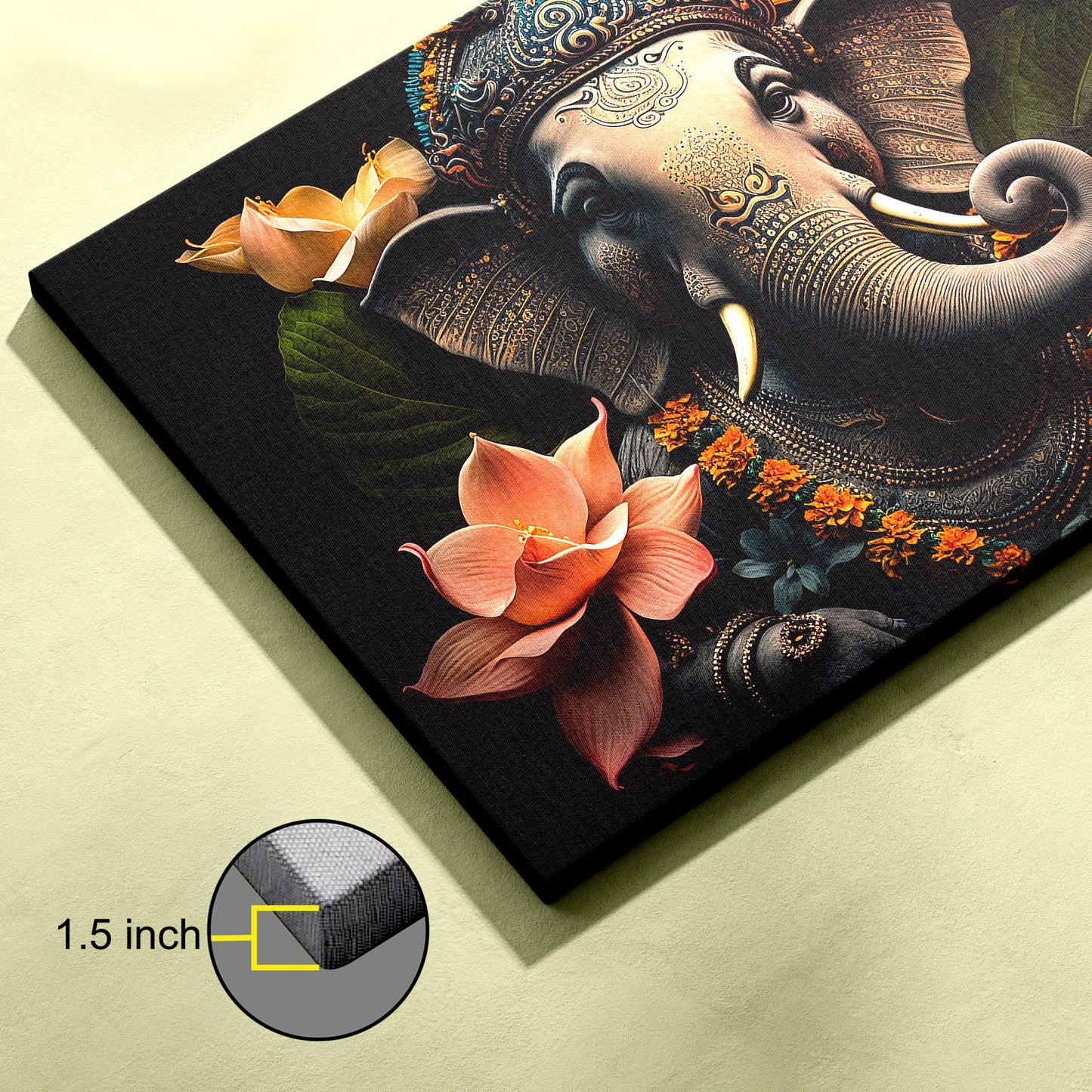 Lord Ganesh ji Canvas wall painting