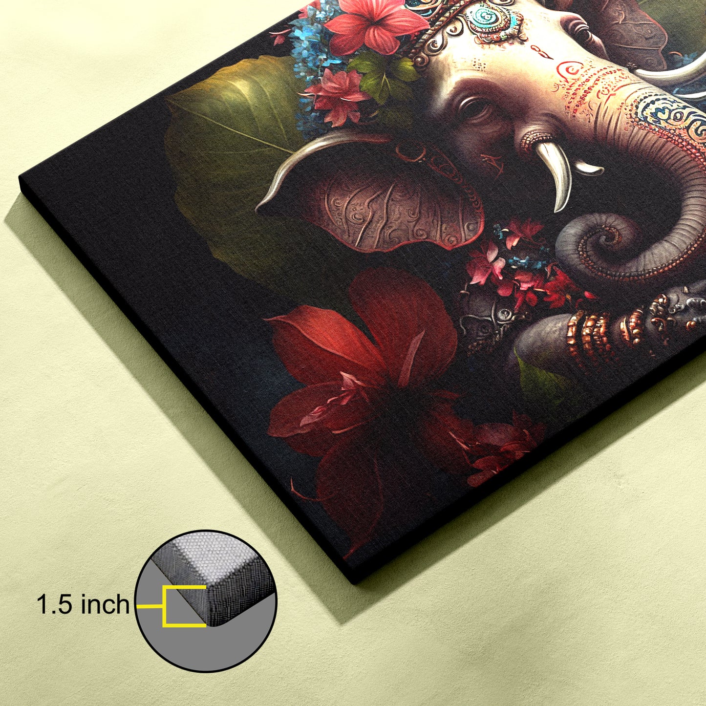 Lord Ganesh ji Canvas wall painting