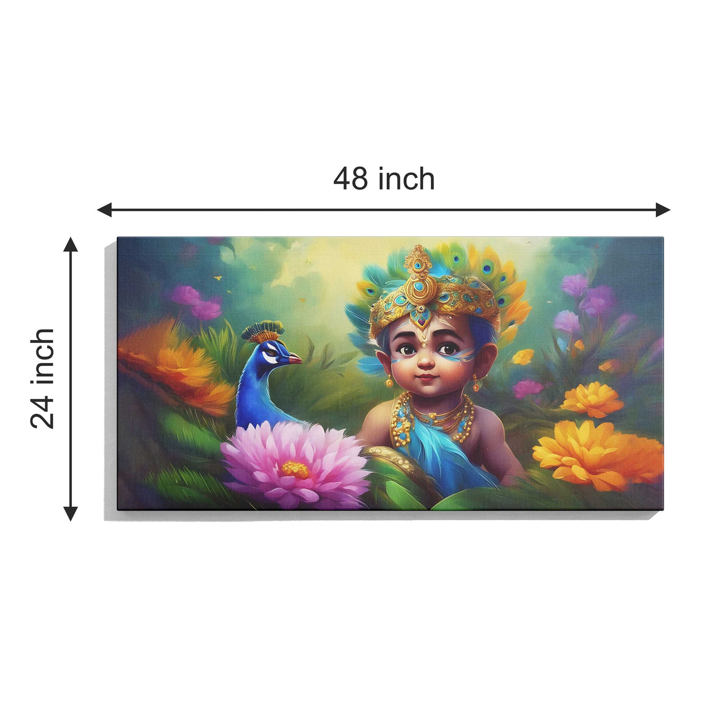 Lord Child Krishan Canvas wall painting