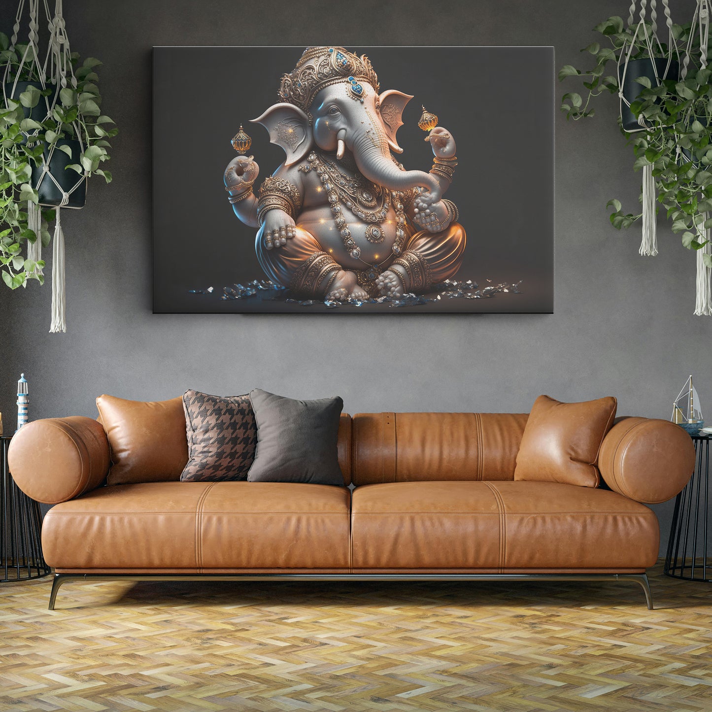 Lord Ganesh Canvas wall painting