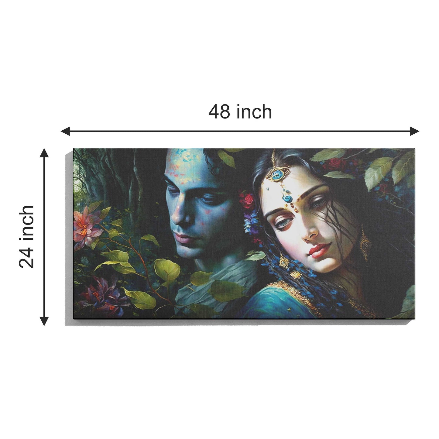 Lord Radha Krishna Canvas wall painting