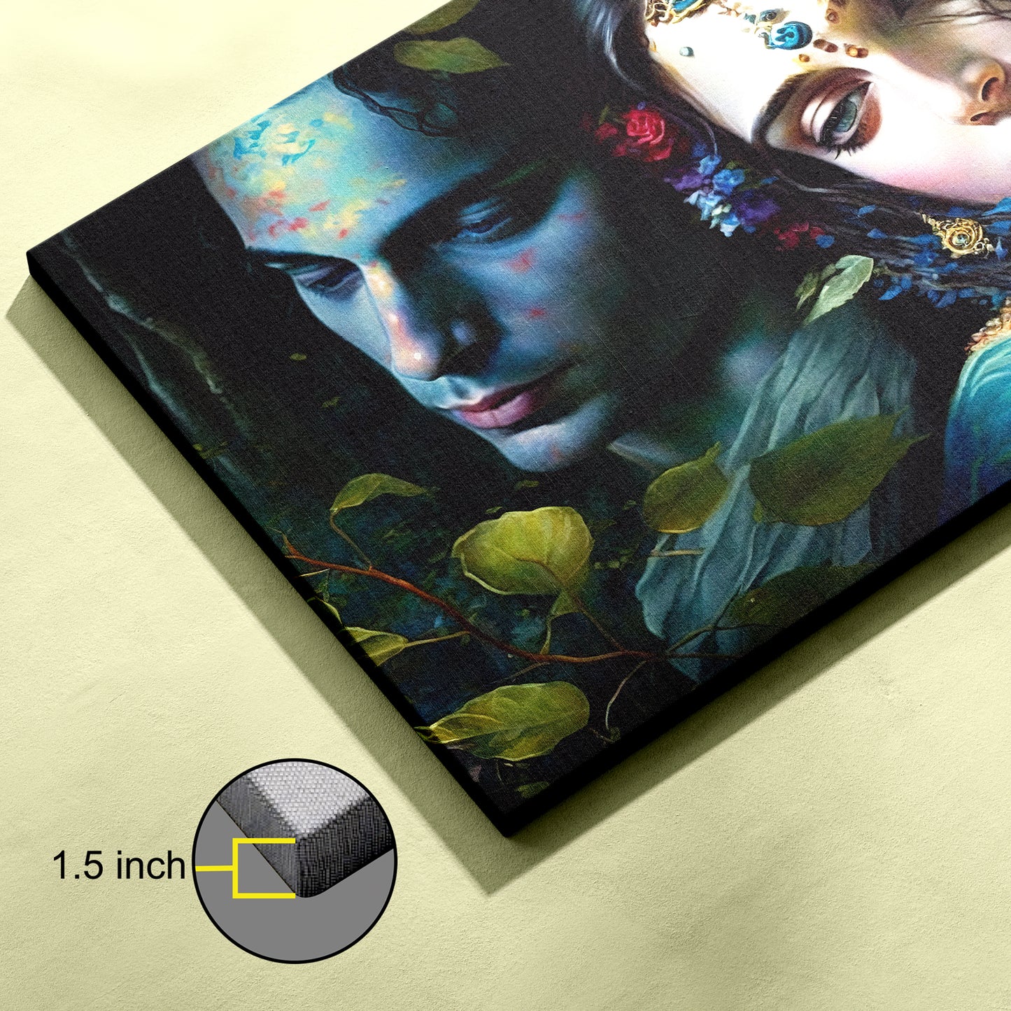 Lord Radha Krishna Canvas wall painting