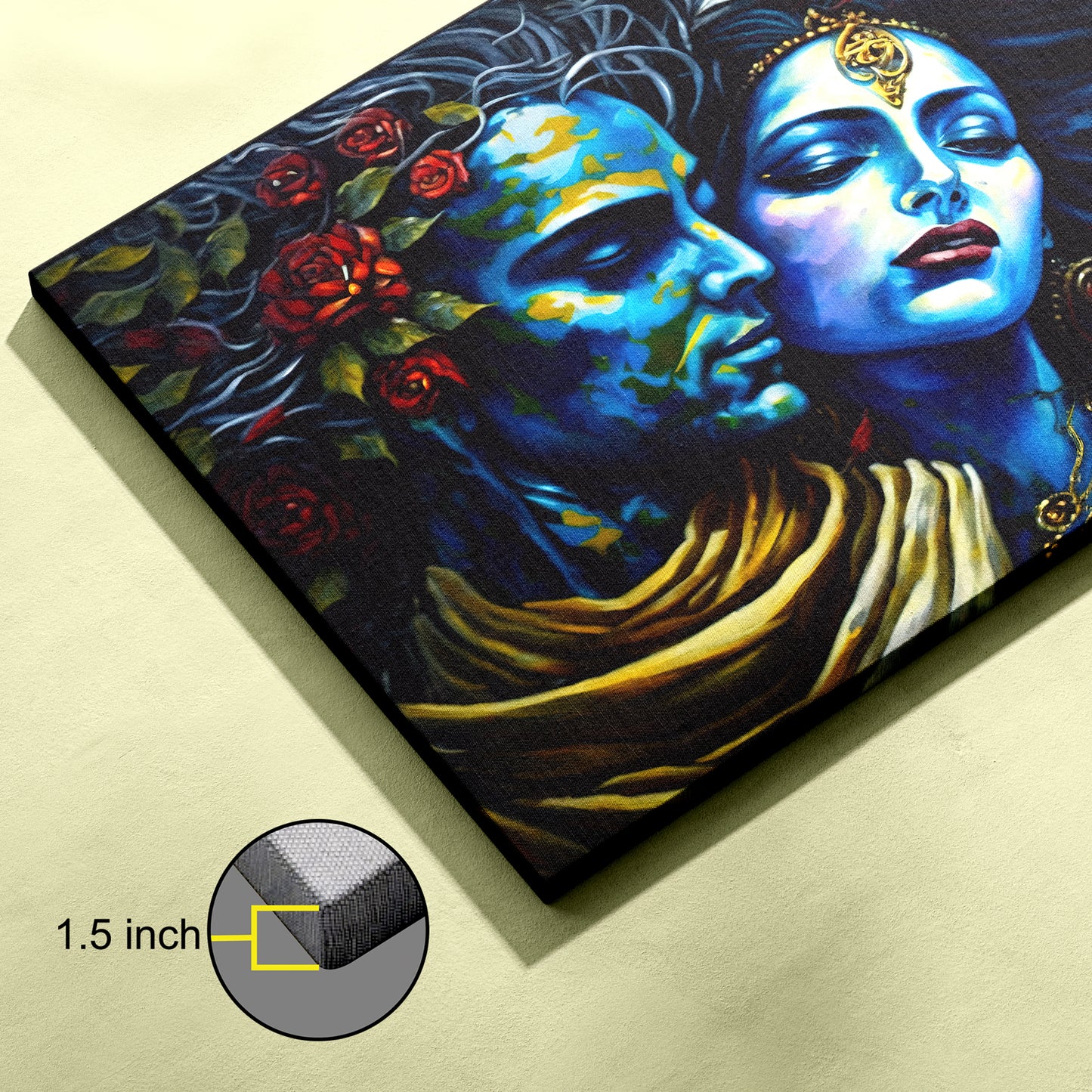 Lord Radha Krishna Canvas wall painting
