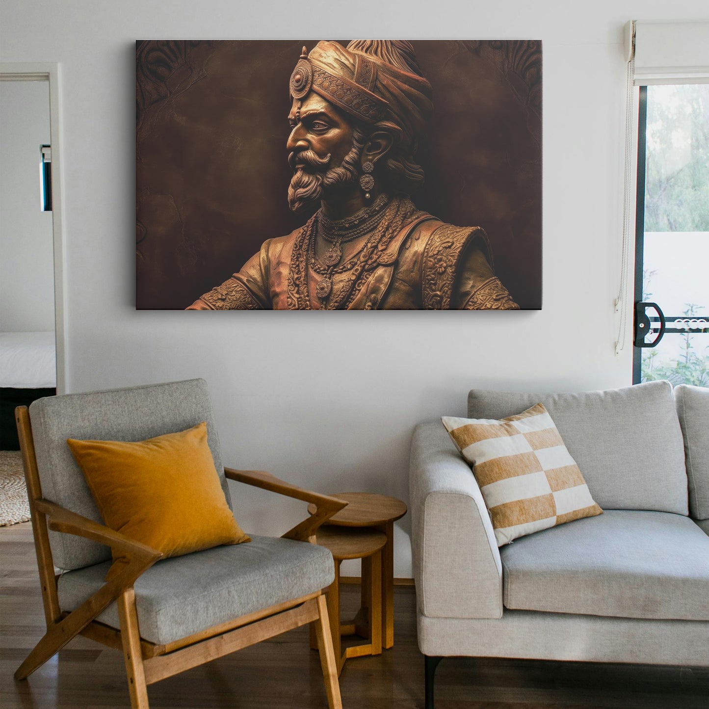 Chhatrapati Shivaji Canvas wall painting