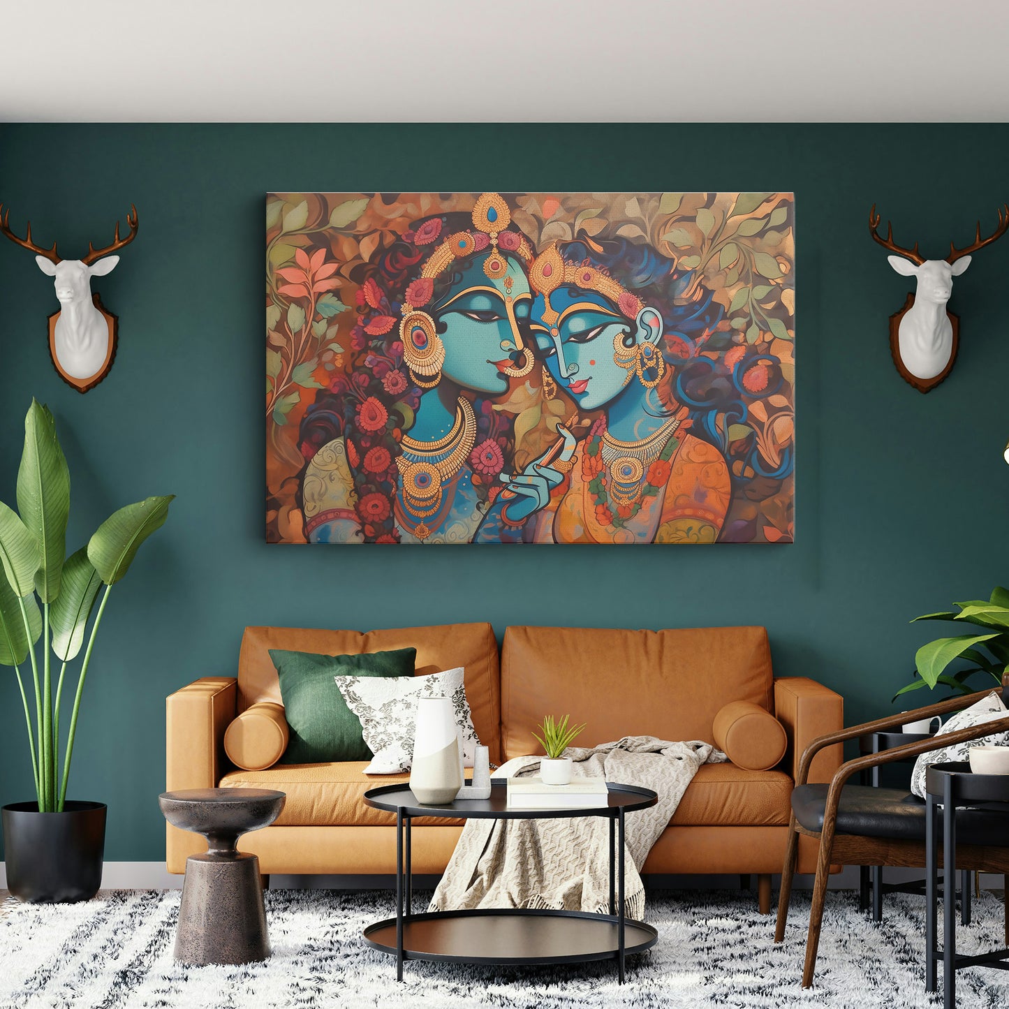 Lord Radha Krishna Canvas wall painting