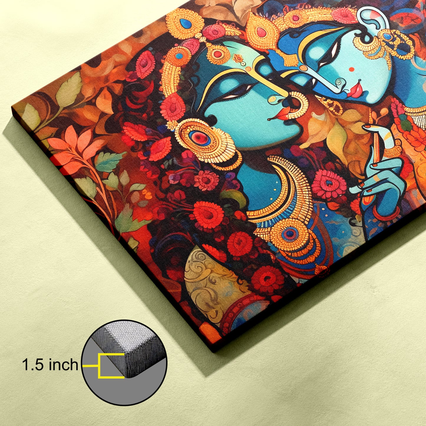 Lord Radha Krishna Canvas wall painting
