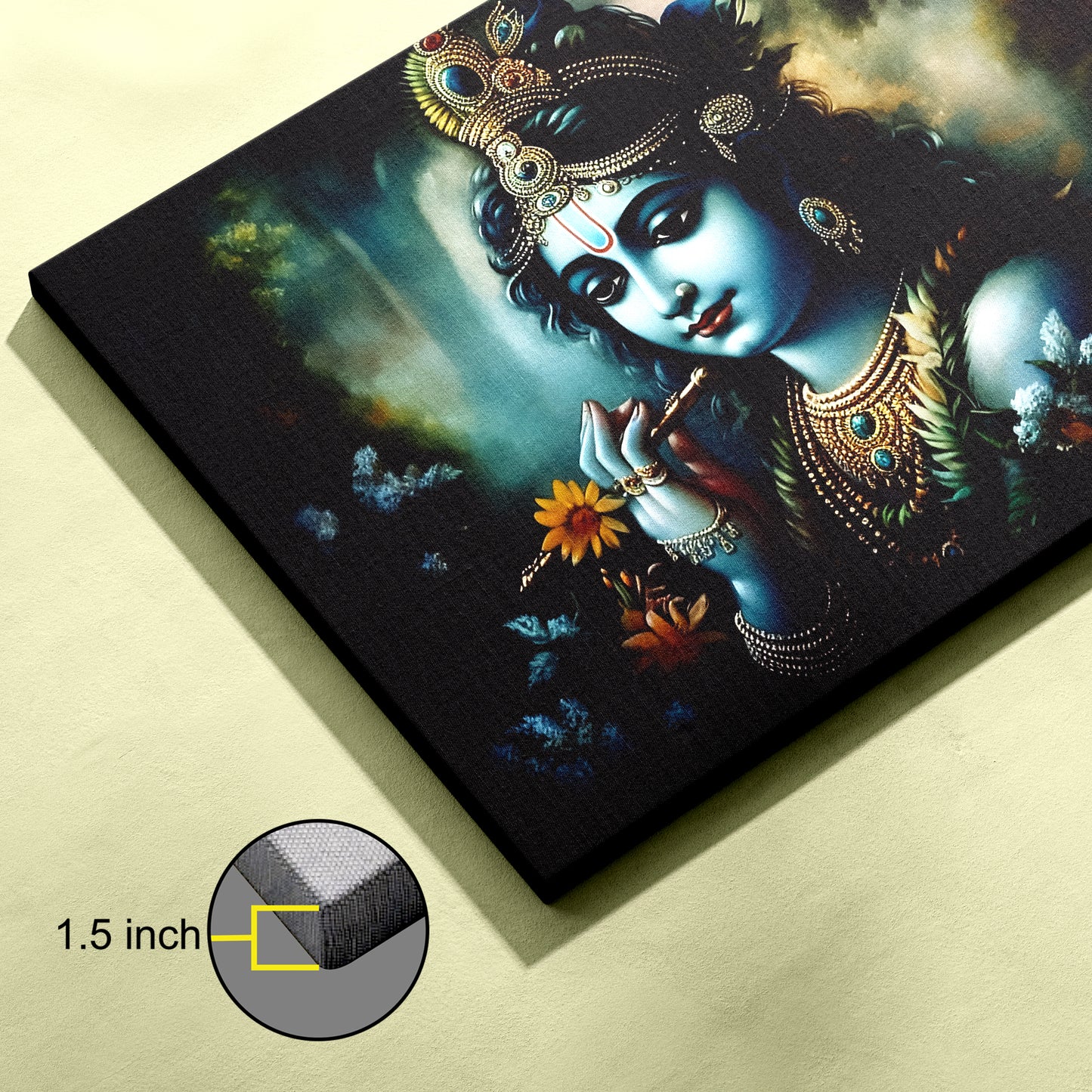 Lord Krishna Canvas wall painting