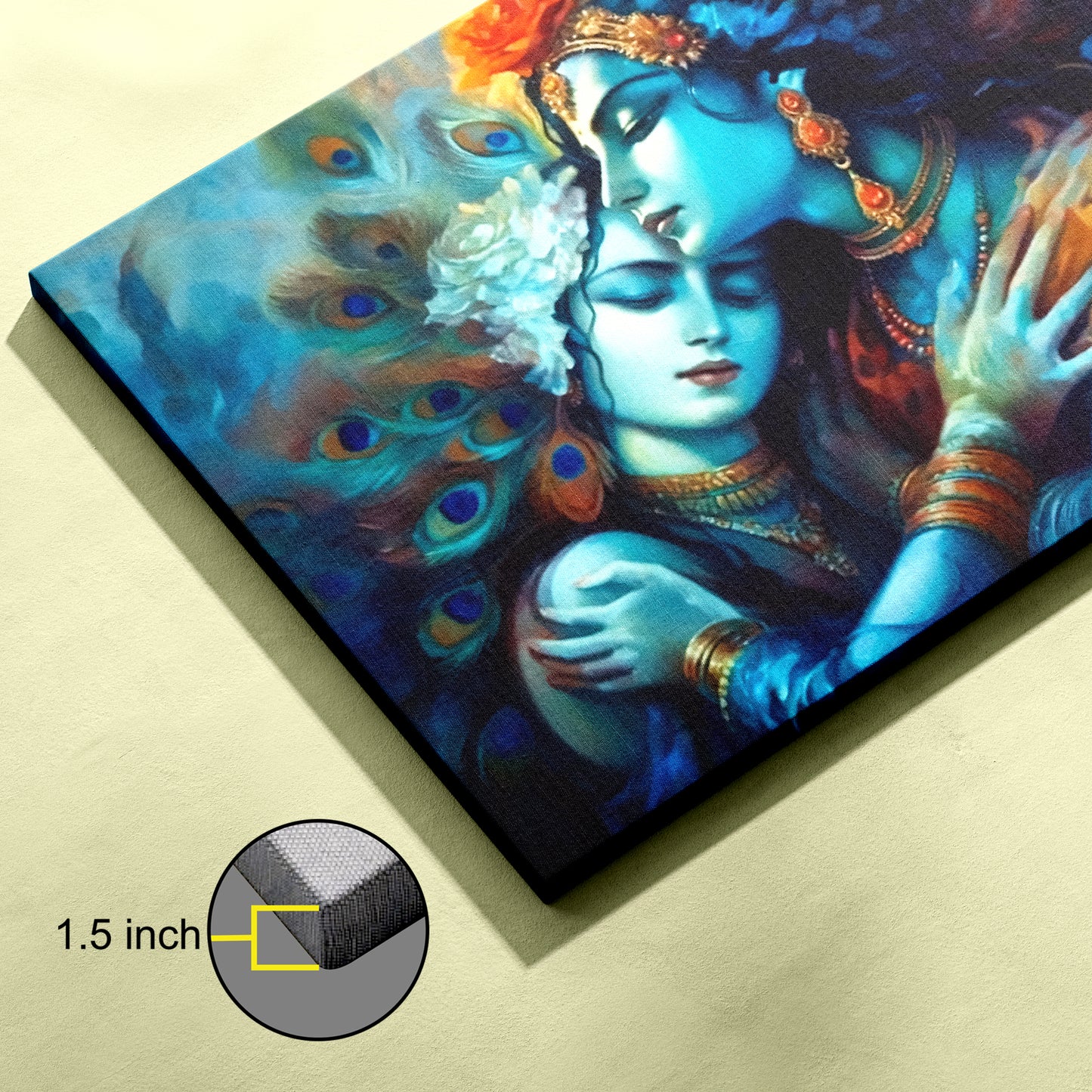 Lord Radha Krishna Canvas wall painting