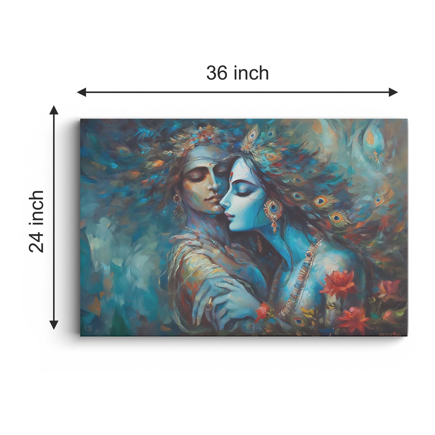 Lord Radha Krishna Canvas wall painting
