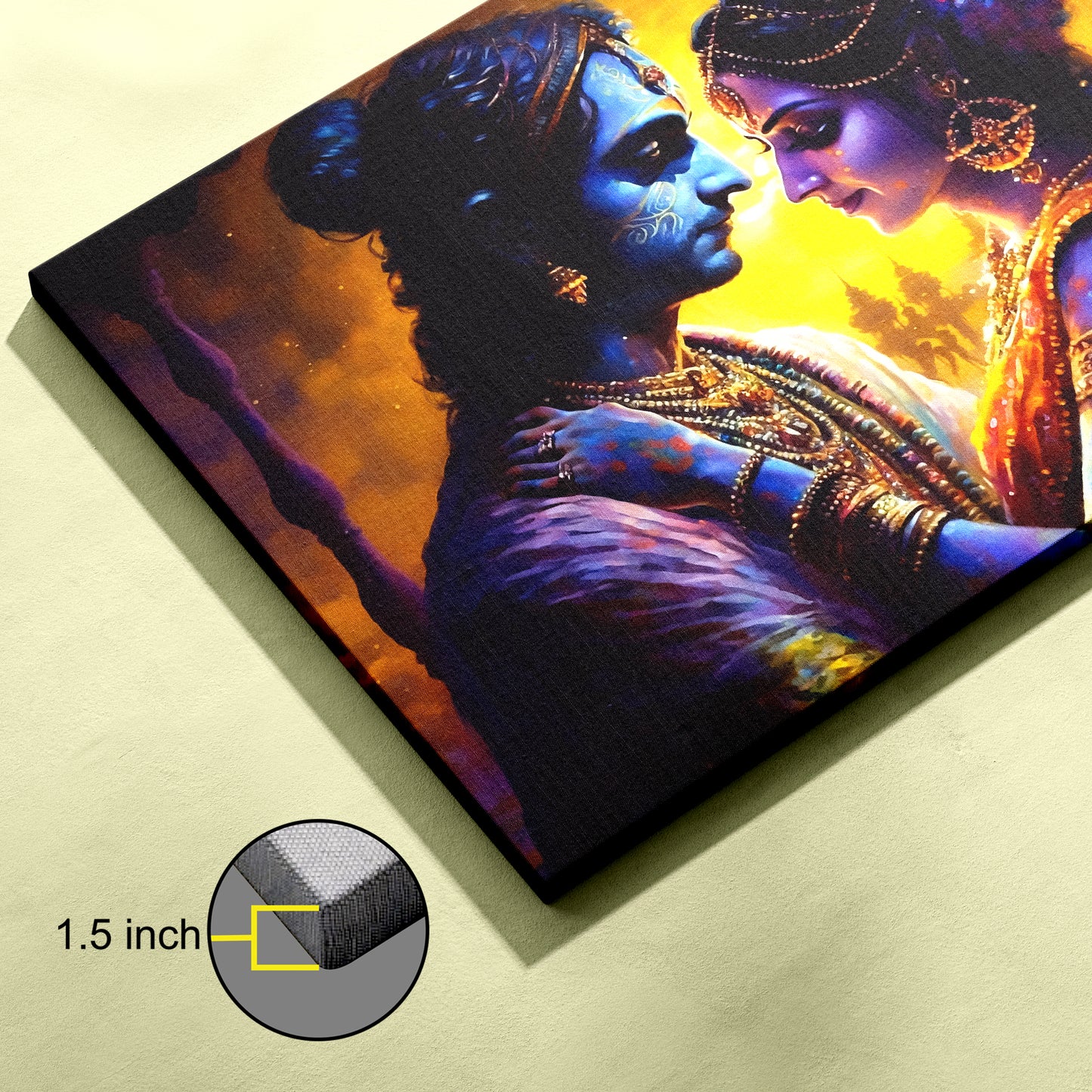Lord Radha Krishna Canvas wall painting