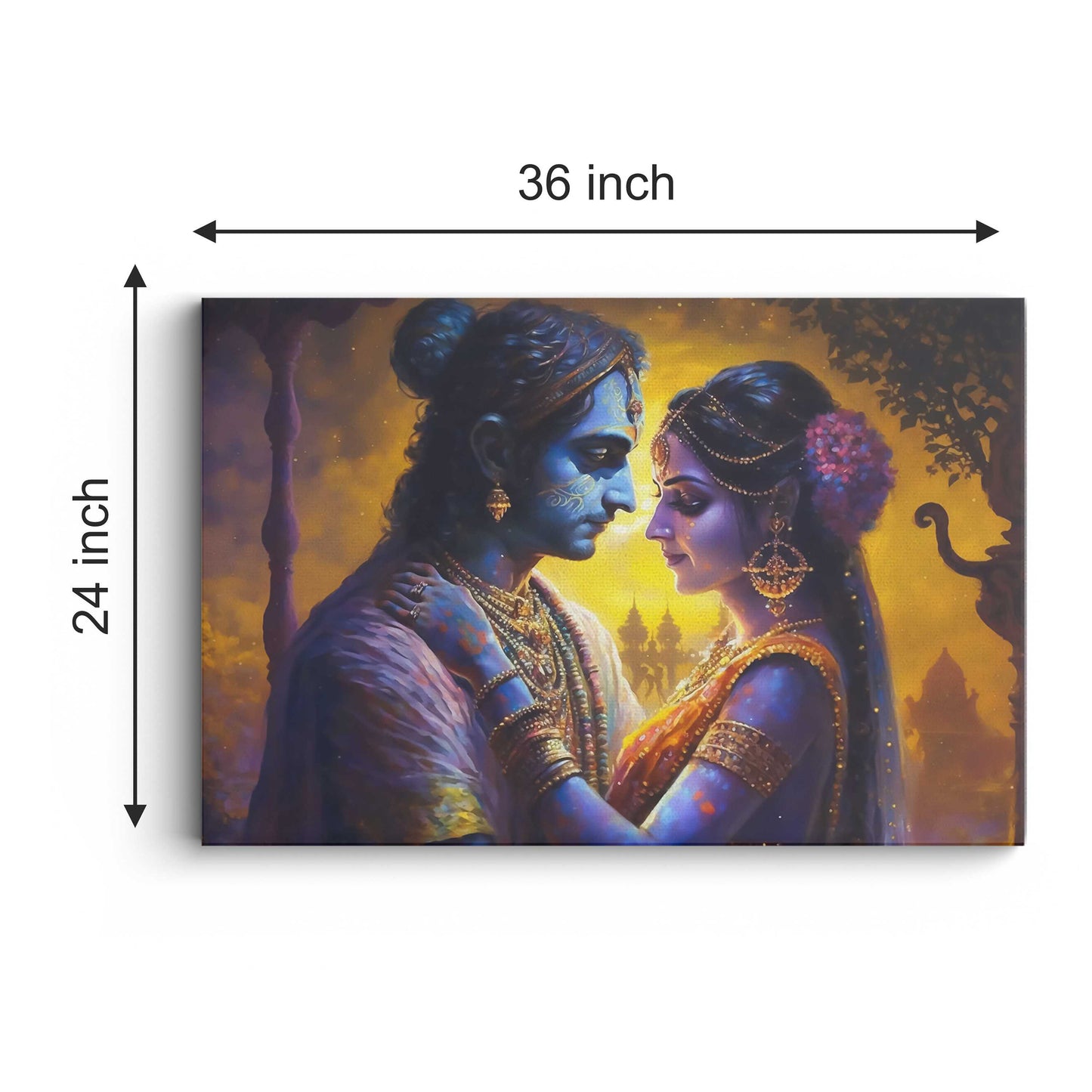 Lord Radha Krishna Canvas wall painting