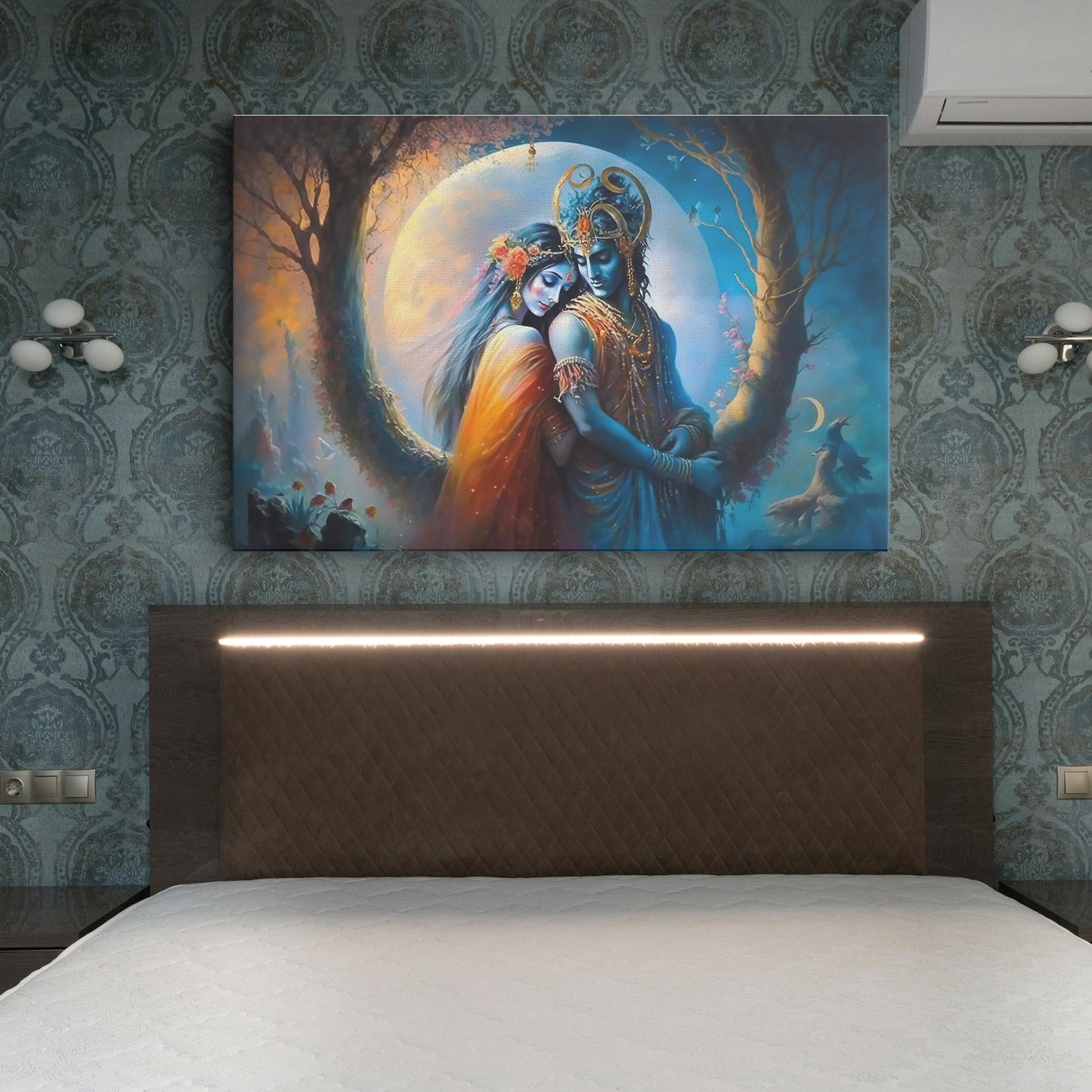 Lord Radha Krishna Canvas wall painting