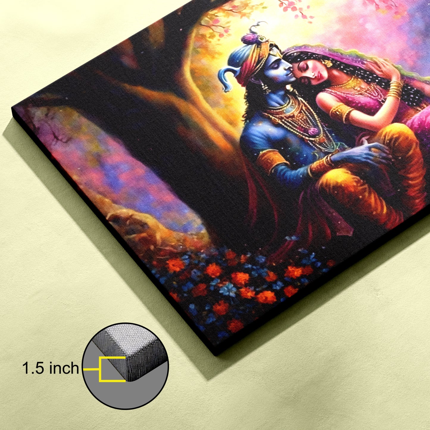 Lord Radha Krishna Canvas wall painting