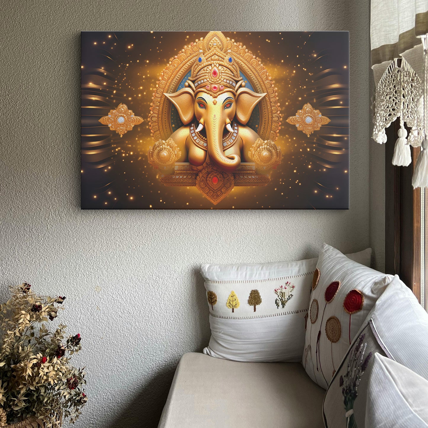 Lord Ganesh Canvas wall painting