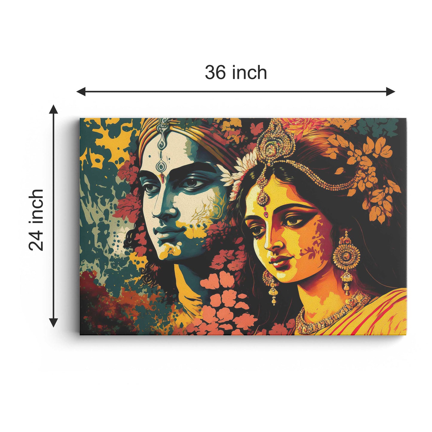 Lord Radha Krishna Canvas wall painting