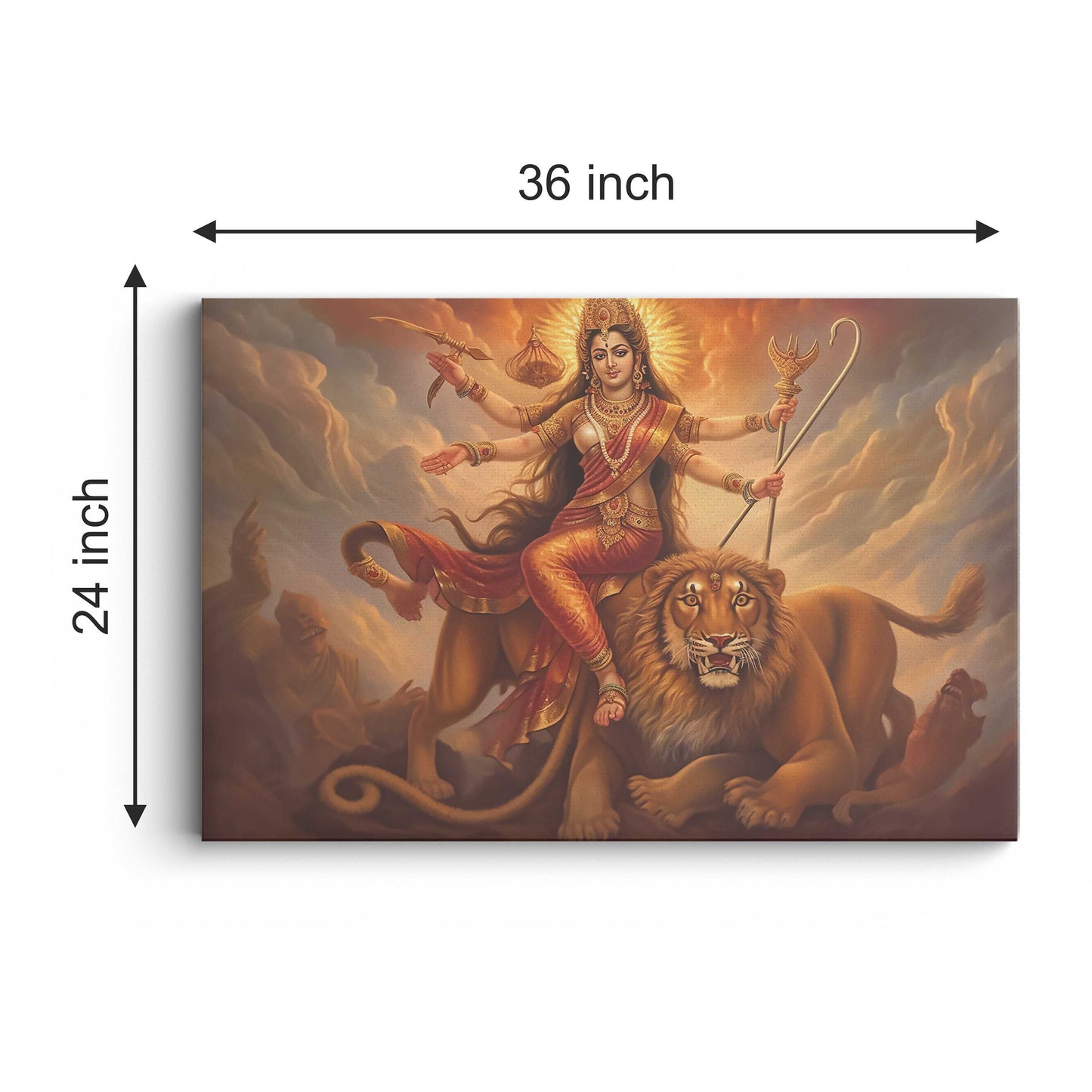 Goddess Sherawali Maa Canvas wall painting
