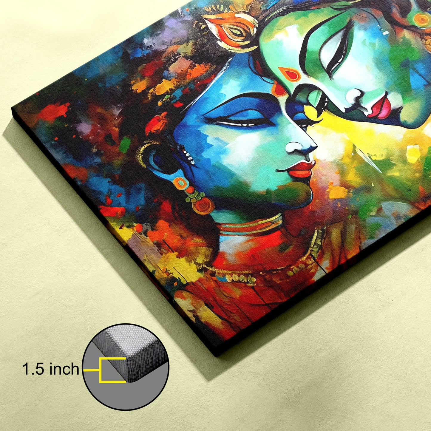 Lord Radha Krishna Canvas wall painting