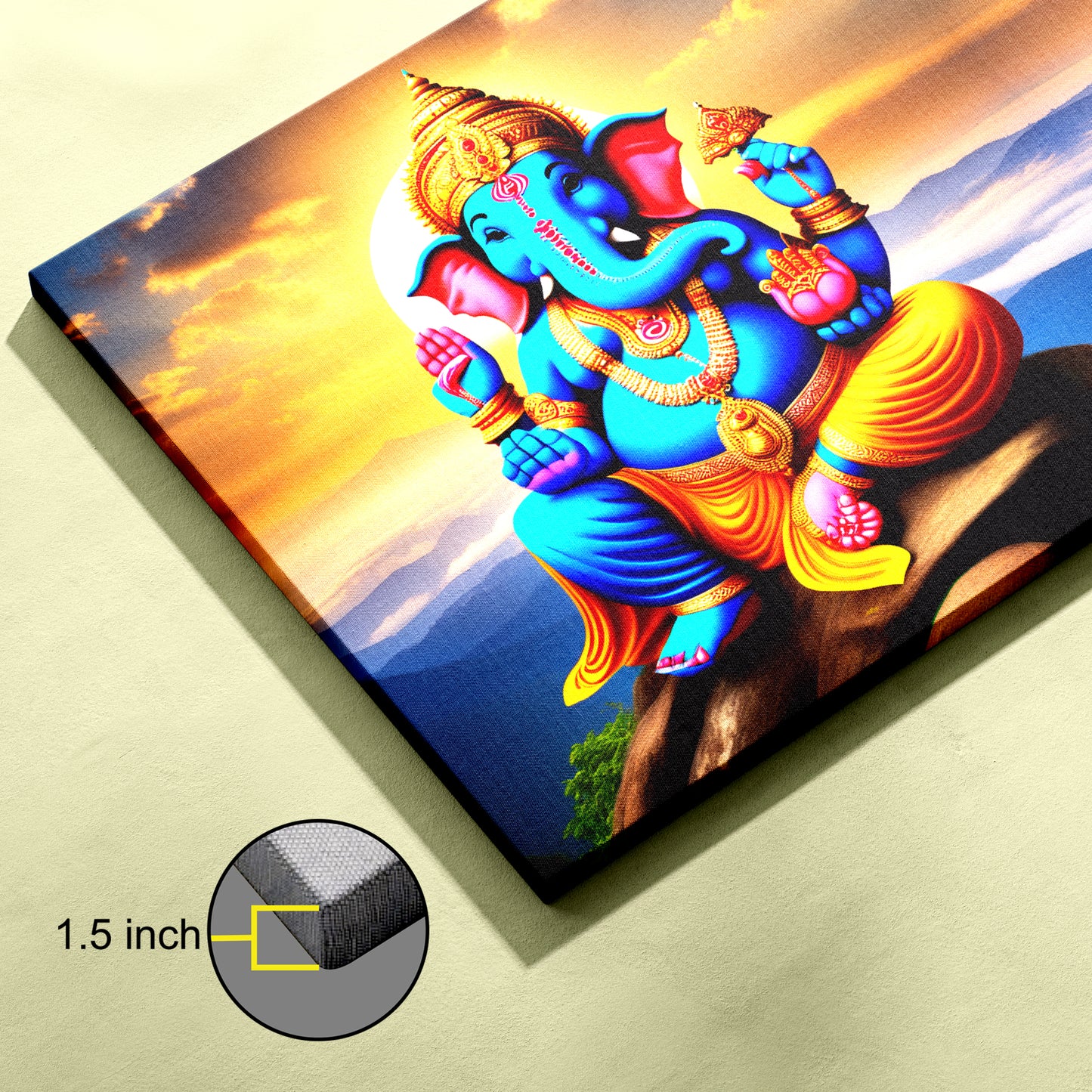 Lord Ganesha Canvas Wall Painting