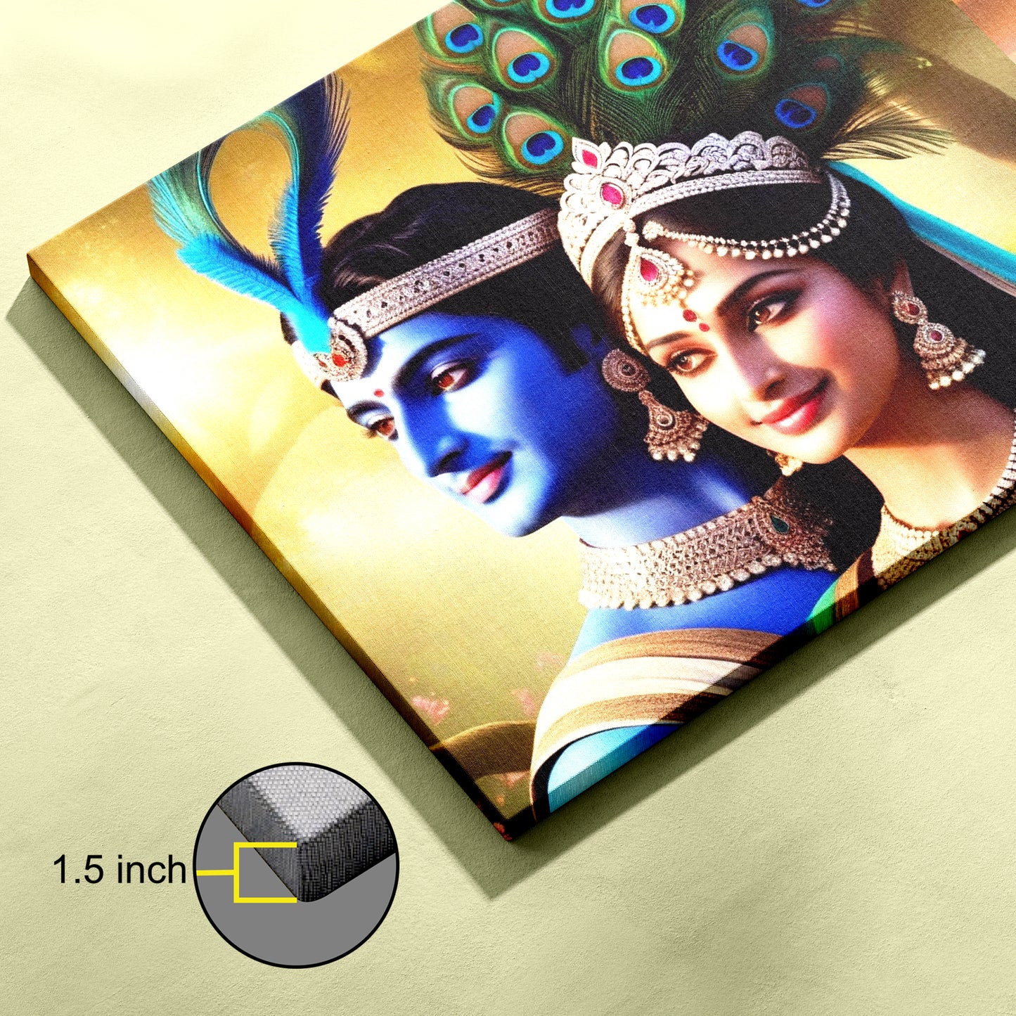 Lord Radha Krishna Big Canvas Wall Painting