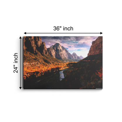 Zion national park canvas wall painting