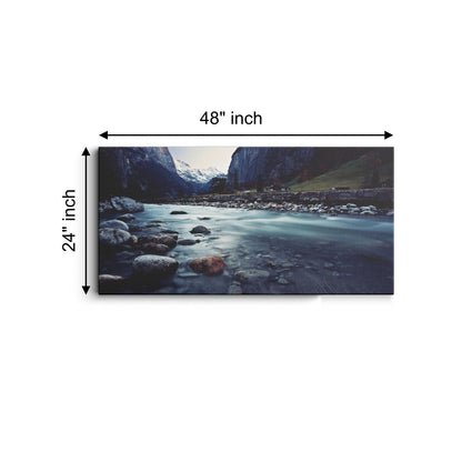 Retina Mountain River Switzerland canvas wall painting