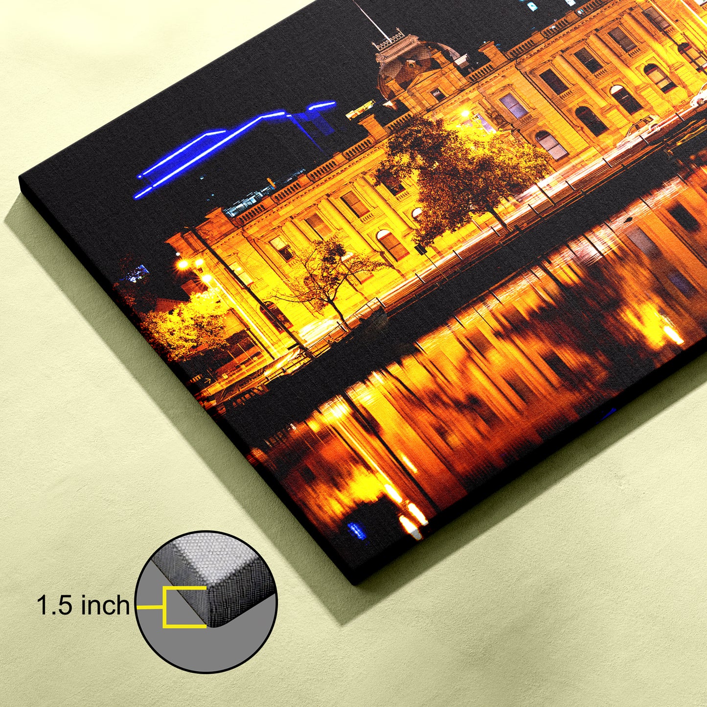 Tasmanian Museum night view canvas wall painting