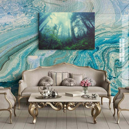 Forest Mist Nature Trees canvas wall painting