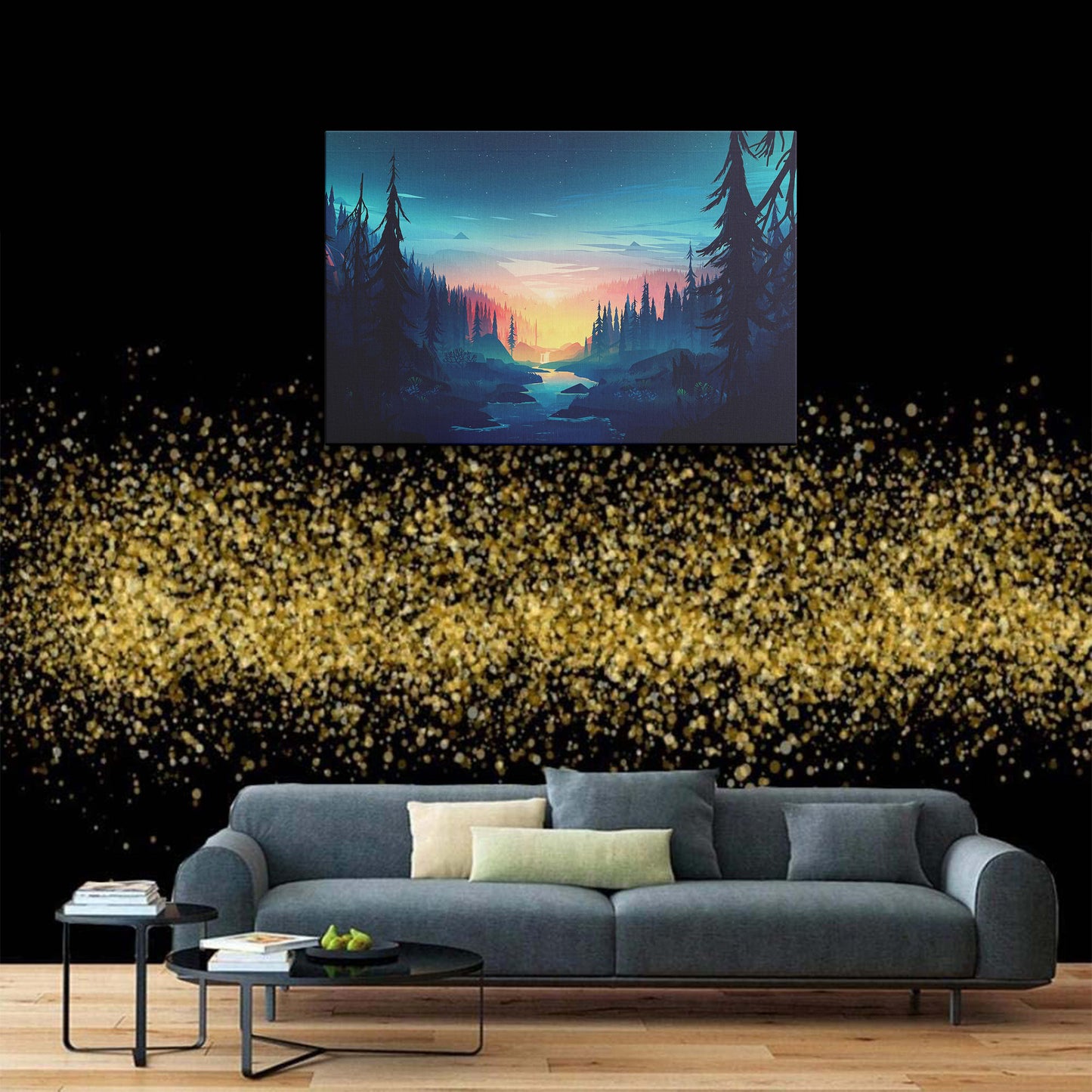 Forest Sunset canvas wall painting