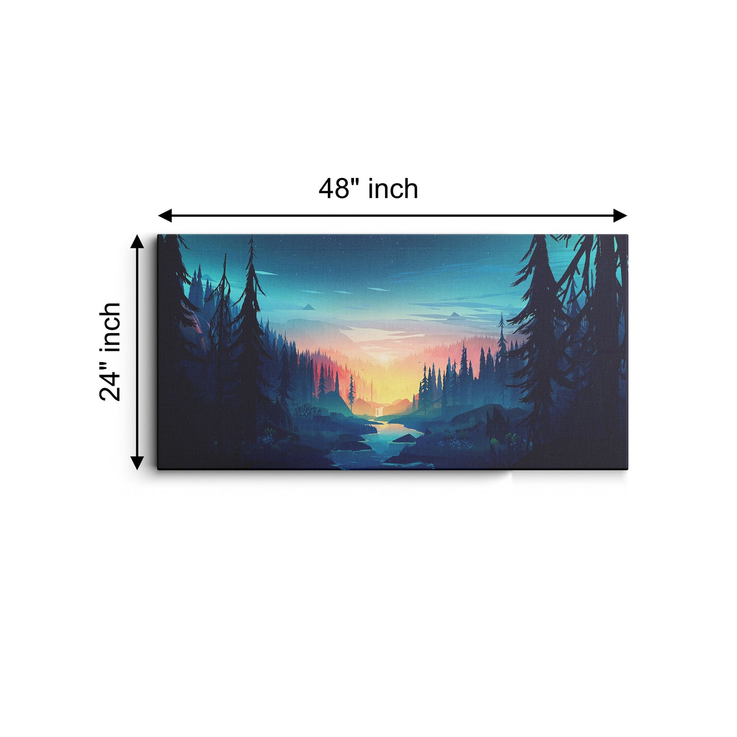 Forest Sunset canvas wall painting