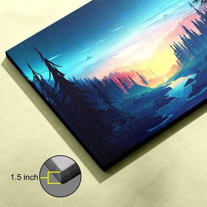 Forest Sunset canvas wall painting