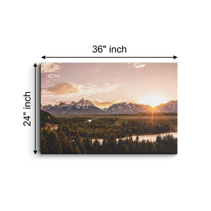 Grand Tetons Landscape canvas wall painting