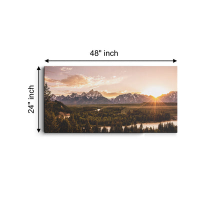 Grand Tetons Landscape canvas wall painting