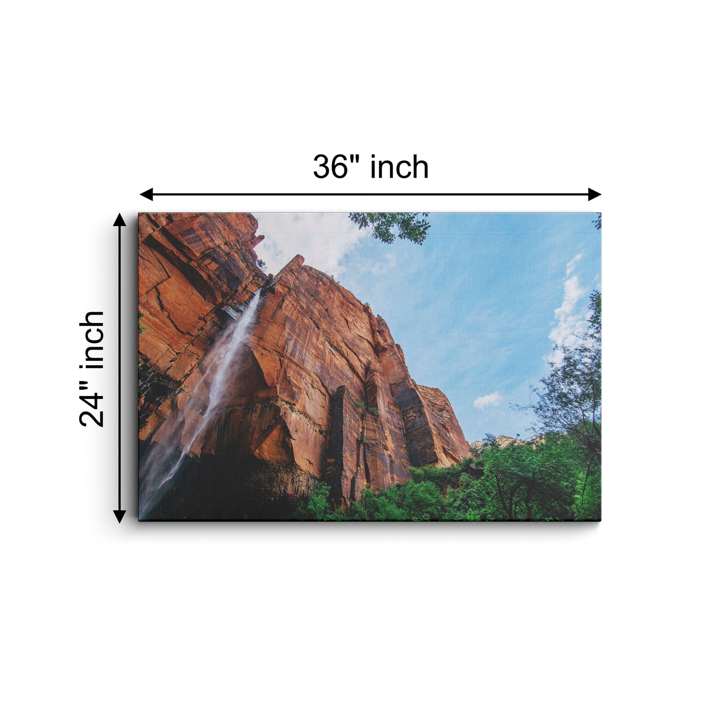 Green canyon canvas wall painting