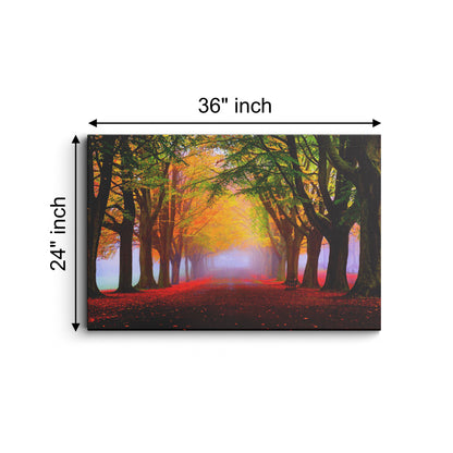 Mad Masters Park fall fog foliage trees canvas wall painting