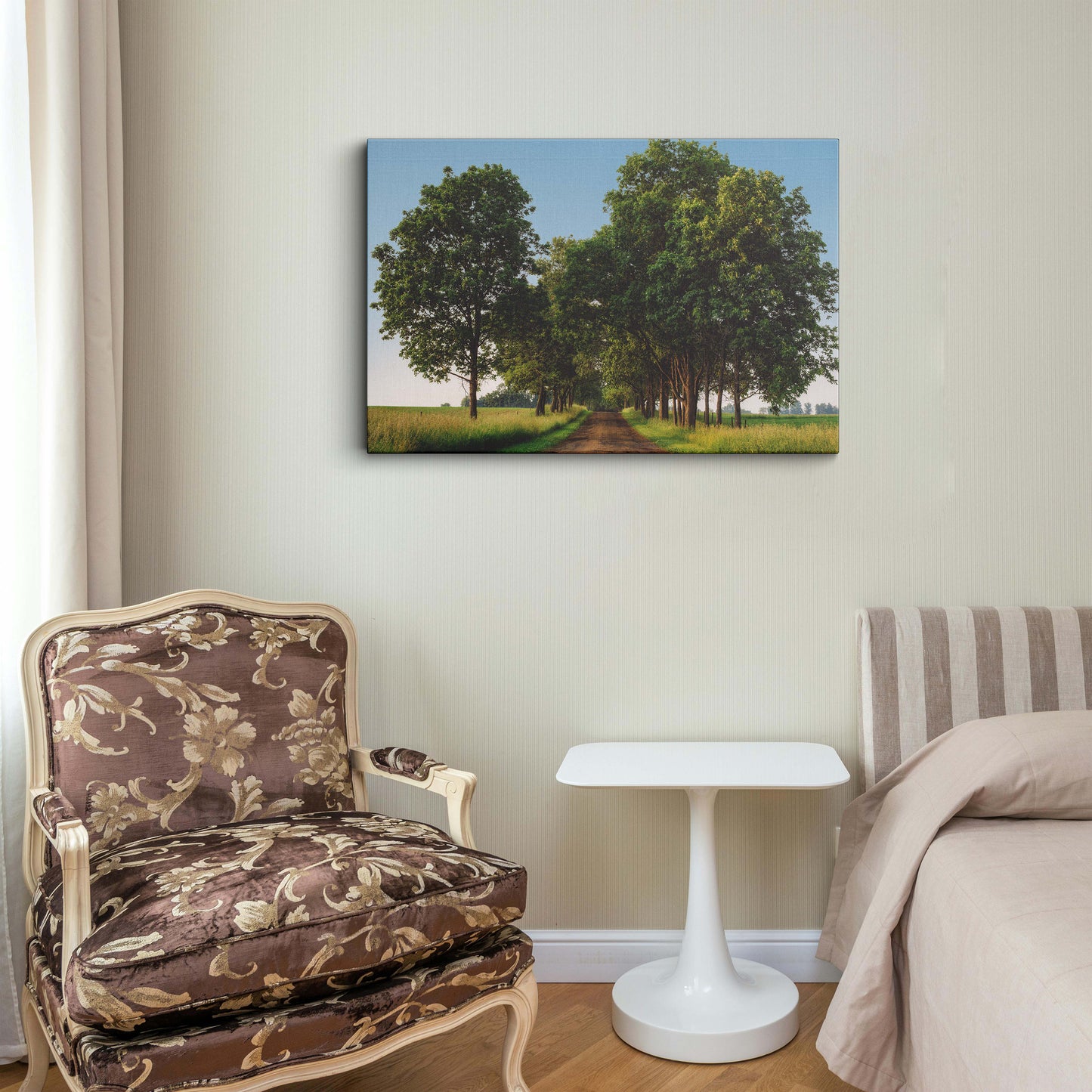 DigitalMantra Rural Road Green Trees Wall canvas wall painting