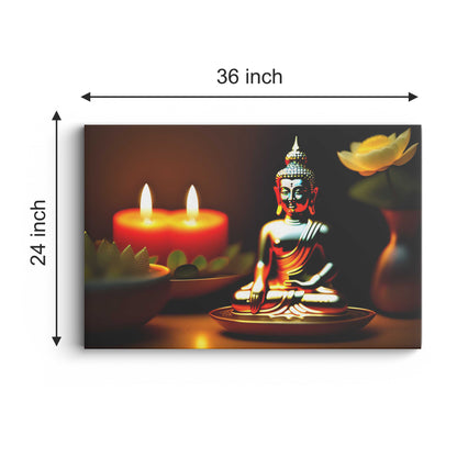 Lord Gautam Buddha Canvas wall painting