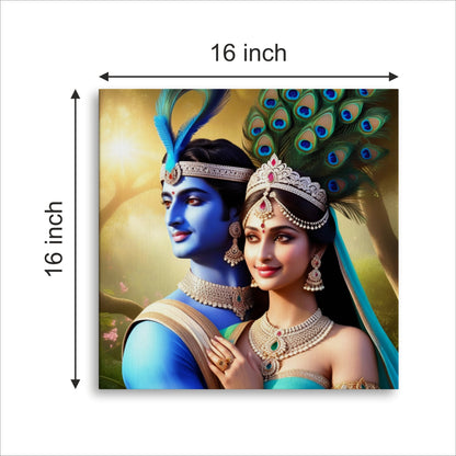 Lord Radha Krishna Big Canvas Wall Painting