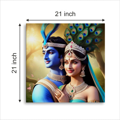 Lord Radha Krishna Big Canvas Wall Painting